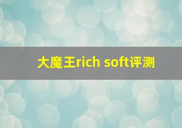 大魔王rich soft评测